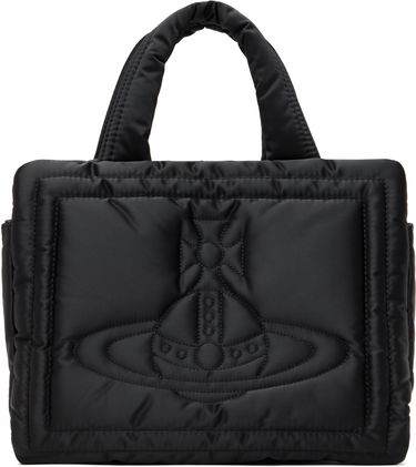 Голяма пазарска чанта Vivienne Westwood Small Quilted Orb Tote Bag Черно | 4D030003U-W011M-, 0
