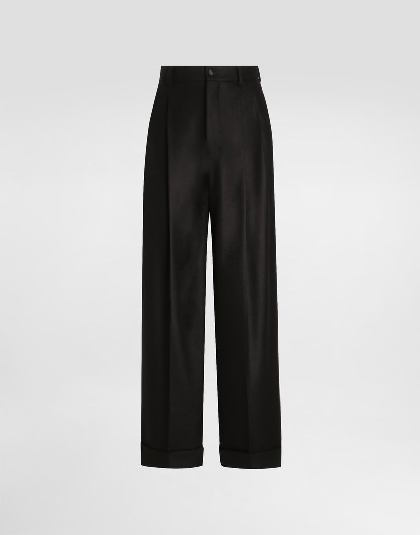 Панталони Dolce & Gabbana Dolce & Gabbana Wool Cropped Trousers Черно | GP168THU2A8N0000