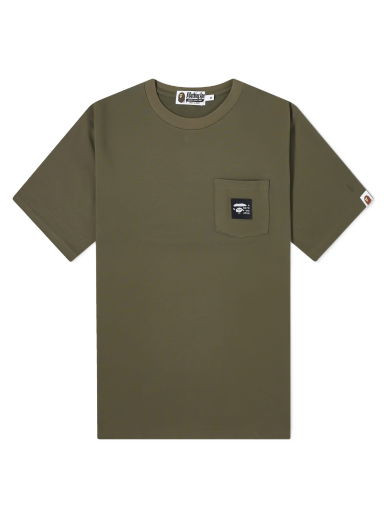 Тениска BAPE Label Pocket T-Shirt Зелено | 001CSJ801009M-OLD