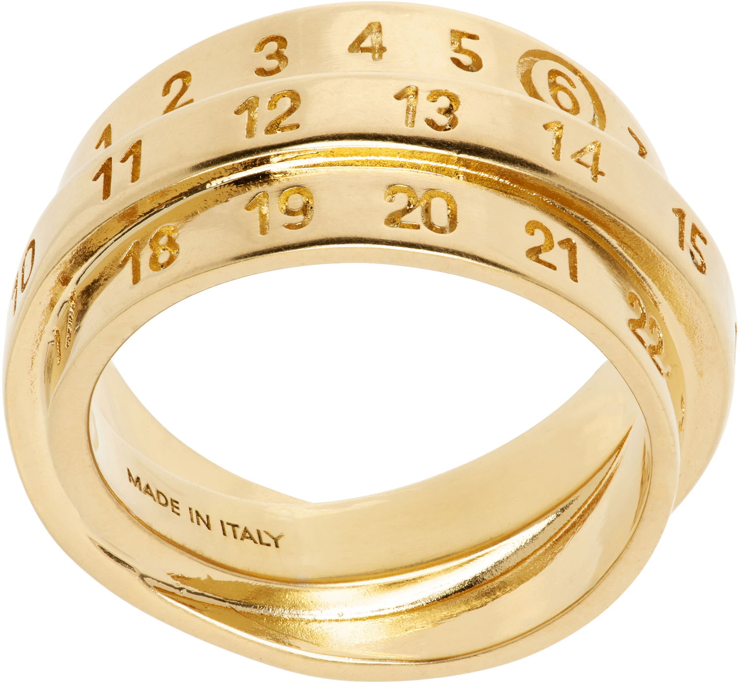 Пръстен Maison Margiela Triple Logo Numeric Signature Silver Ring Металик | SM6UQ0073 P6627, 1
