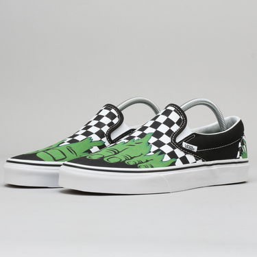 Кецове и обувки Vans Classic Slip-On Marvel hulk / Checkerboard Черно | VA38F7U44, 0