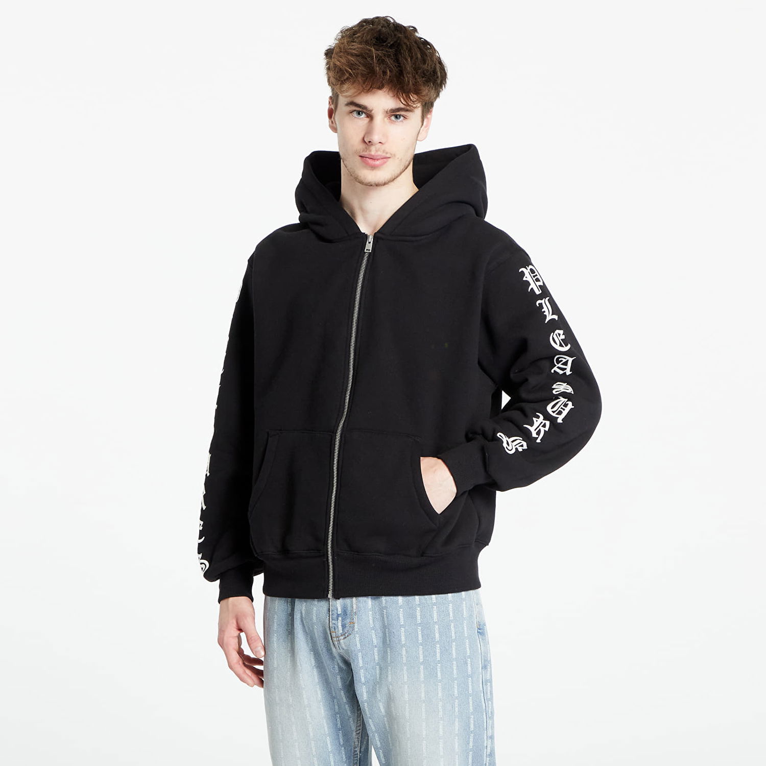 Суитчър Pleasures Oe Zip Up Hoodie Черно | P23W038 BLACK, 0