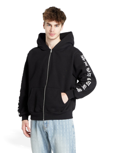 Суитчър Pleasures Oe Zip Up Hoodie Черно | P23W038 BLACK