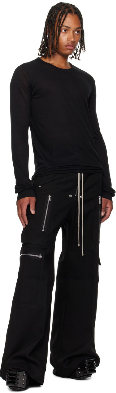 Тениска Rick Owens Rick Owens Concordians Basic Long Sleeve T-Shirt Черно | RU02E1252 UC, 3