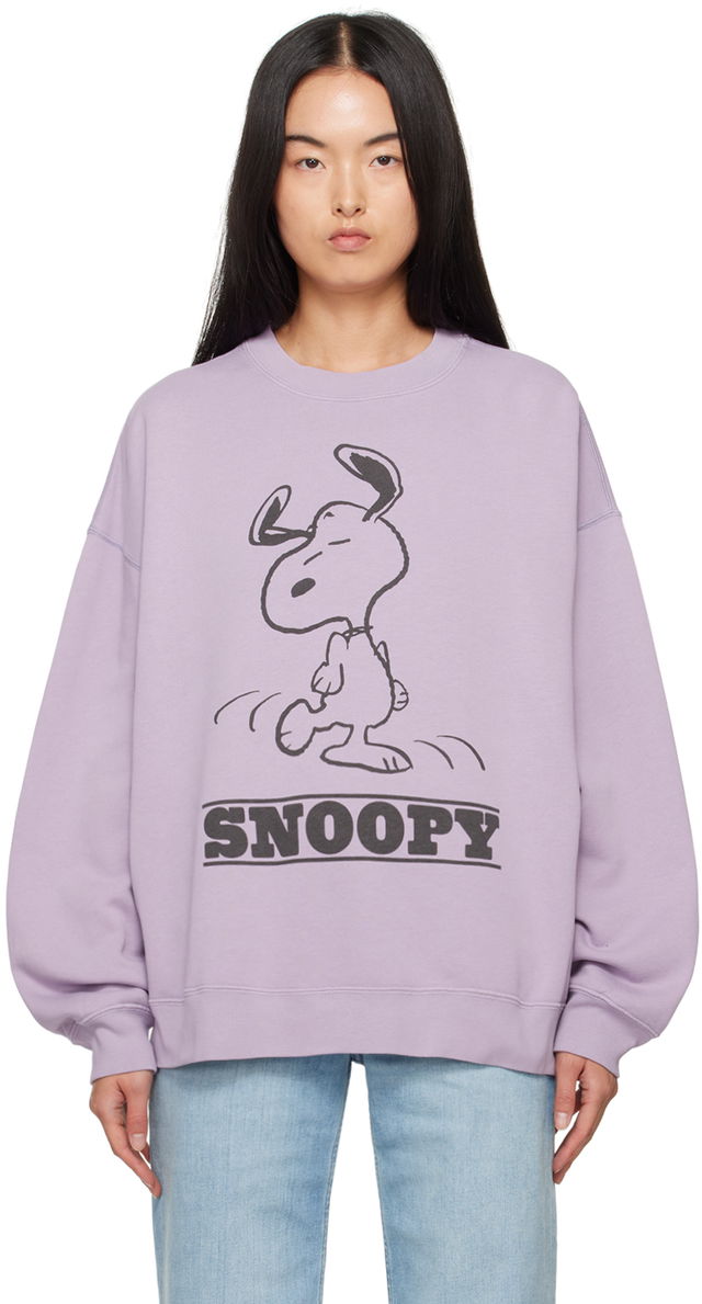 Purple Hanes Edition Snoopy Dancing Sweatshirt