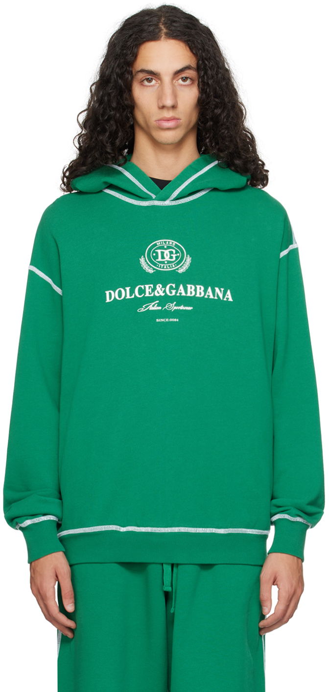 Суитчър Dolce & Gabbana Designer Logo Hoodie Зелено | G9BDXZG7NON