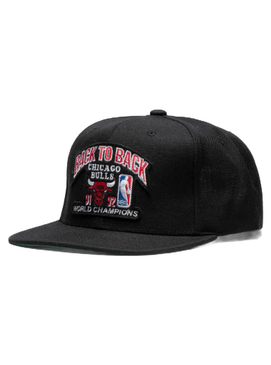 Шапка с козирка Mitchell & Ness 1991/92 Back To Back Champs Chicago Bulls Snapback Черно | 195563286838