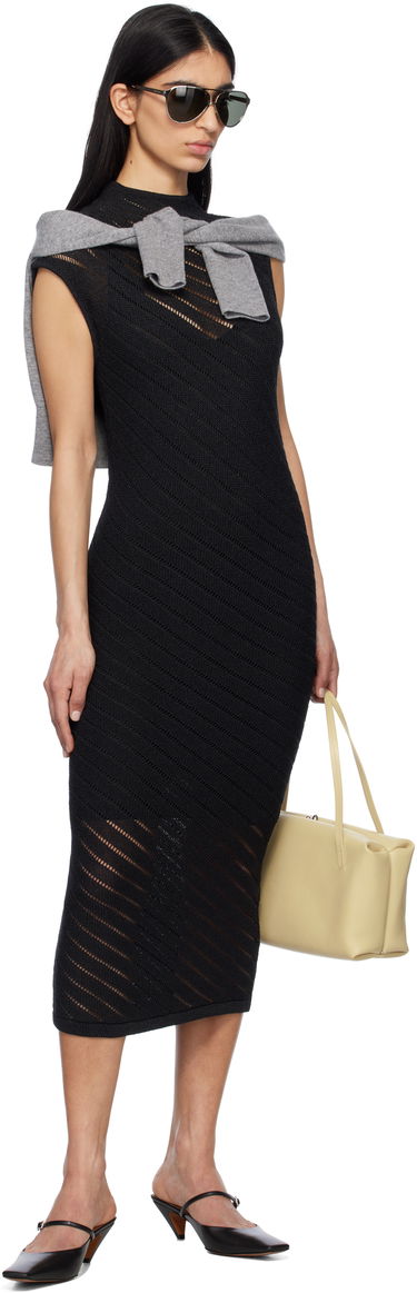 Pокля CALVIN KLEIN Calvin Klein Textured Viscose Maxi Dress Черно | 81B368G, 3