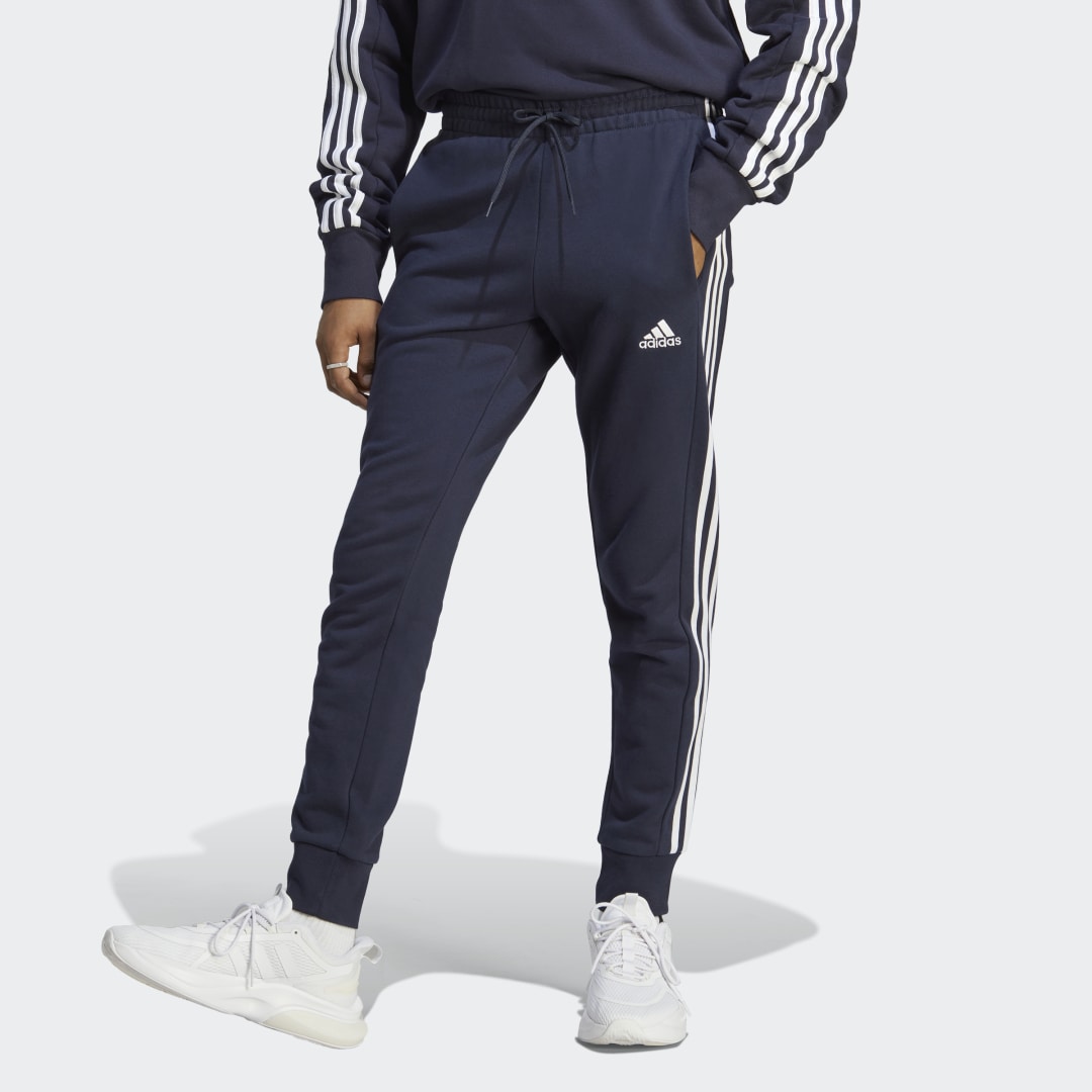 Спортни панталони adidas Performance Essentials French Terry Tapered Cuff Pants Синьо | IC9406, 0