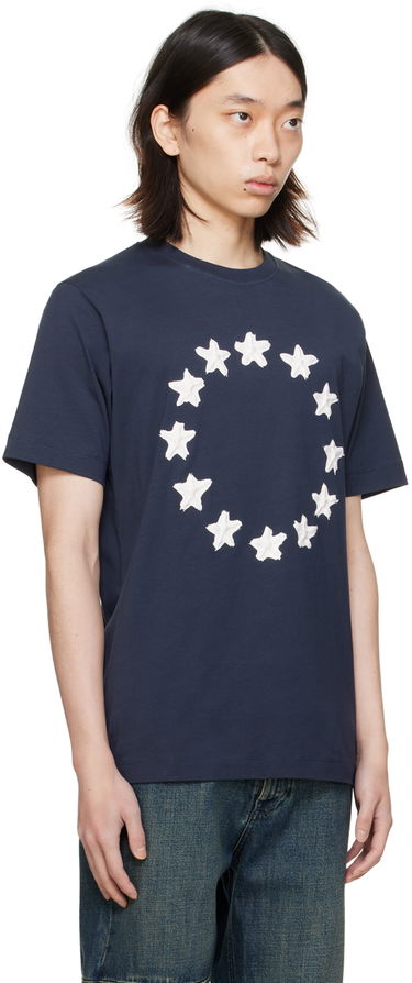 Тениска Études Études Wonder Painted Stars T-Shirt Тъмно синьо | E24MM110A00744, 1