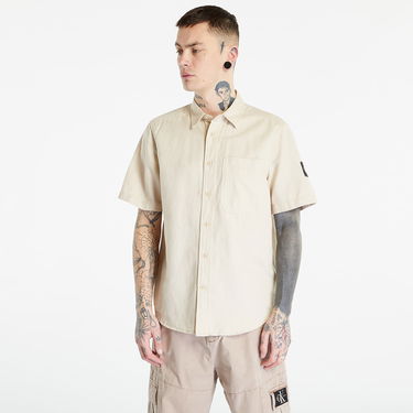 Риза CALVIN KLEIN Linen Shirt Бежово | J30J322948 ACI, 0