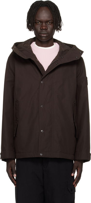 Парка Stone Island Stone Island Weatherproof Cotton Canvas Short Parka Кафяво | K2S15 4100105 S00F1, 0