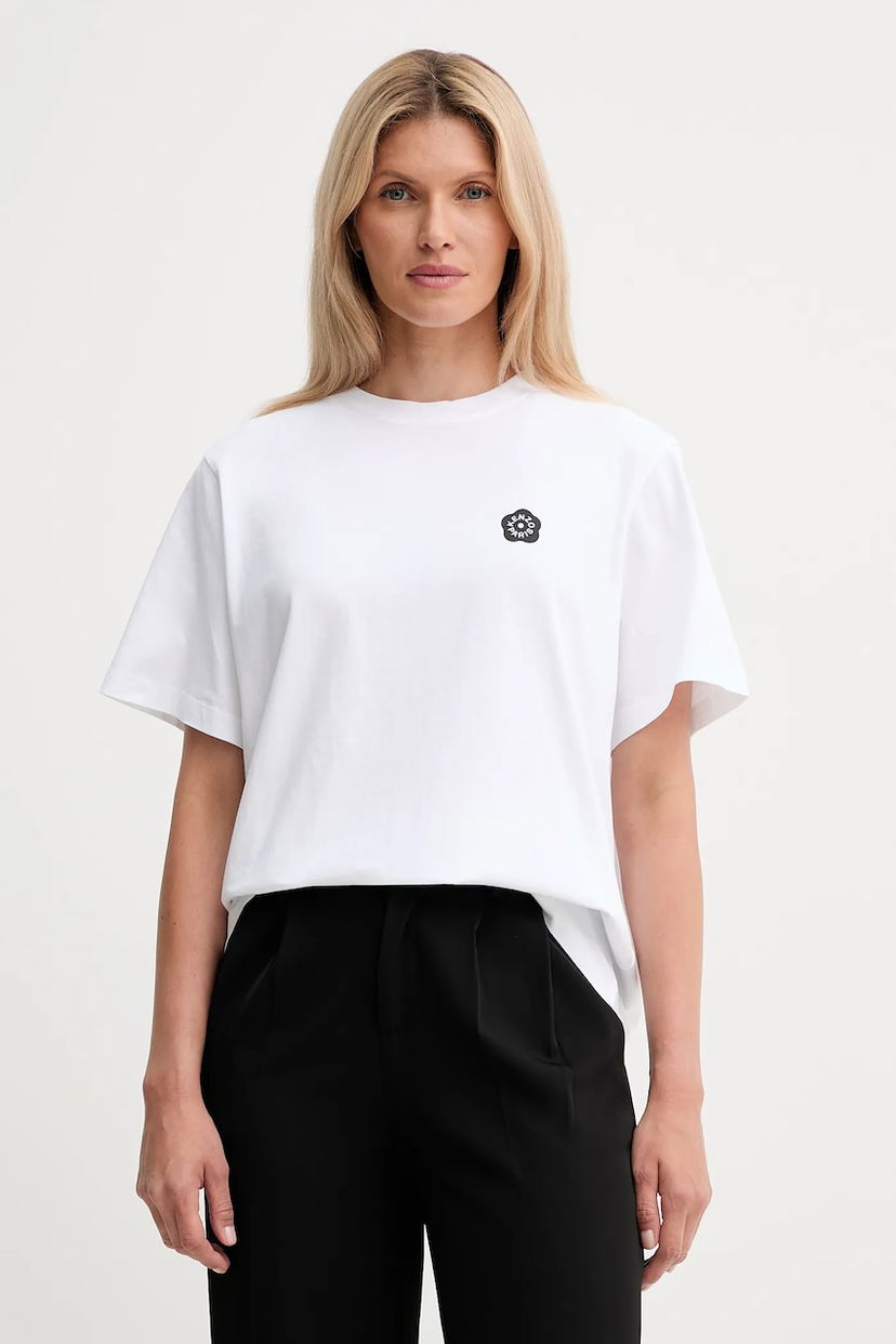 Тениска KENZO Kenzo Cotton Boke Flower T-Shirt Бяло | FF52TS5524SO