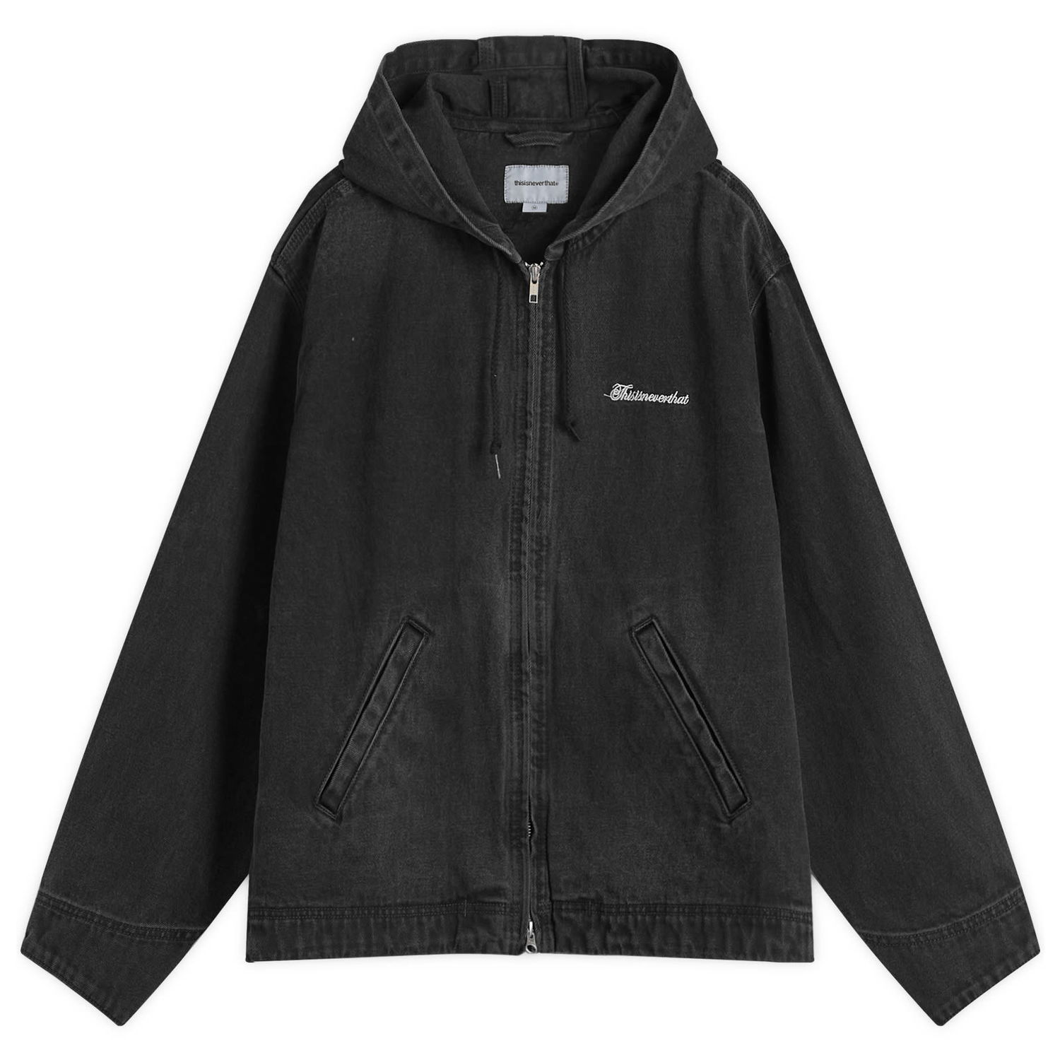 Суитчър thisisneverthat Thisisneverthat Washed Carpenter Hooded Jacket, Size Small Черно | TN251WOWLS05-BLK, 1