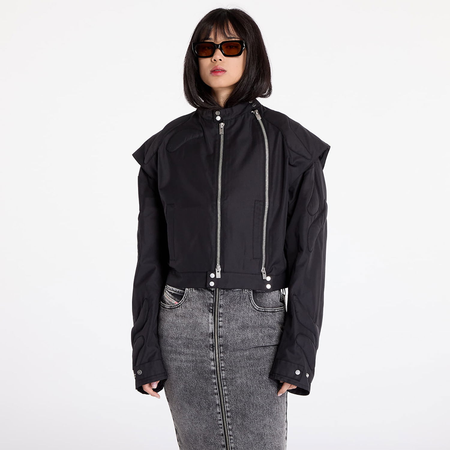 Яке бомбър HELIOT EMIL Molded Biker Jacket Черно | HE_W_02_105_BLK01, 0