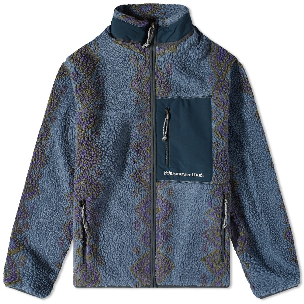 Яке thisisneverthat Sherpa Fleece Jacket Синьо | TN213FOWLS02-DBL, 0