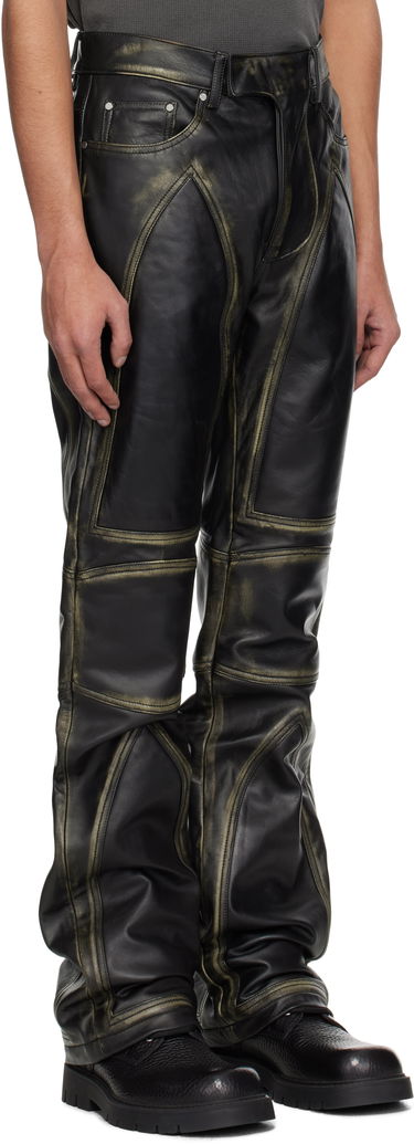 Панталони Who Decides War Who Decides War Moto Leather Pants Черно | 1120980002SS25, 1