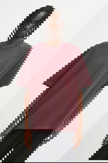 Тениска Carhartt WIP Ray Short Sleeve Raglan T-Shirt with Embossed Logo Бургунди | I035306.33KXX, 0