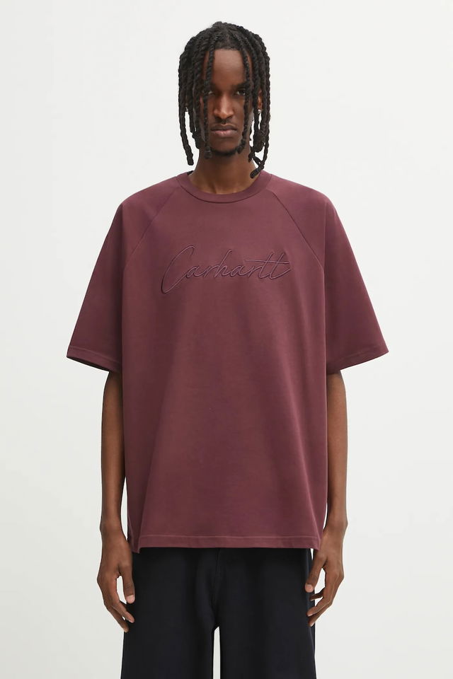 Ray Short Sleeve Raglan T-Shirt with Embossed Logo