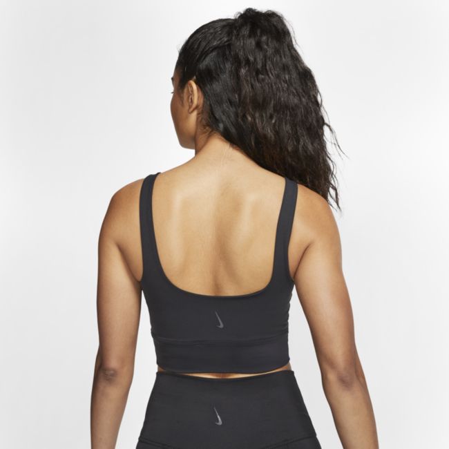 Съкратен топ Nike Yoga Luxe Infinalon Crop Top Черно | CV0576-010, 1