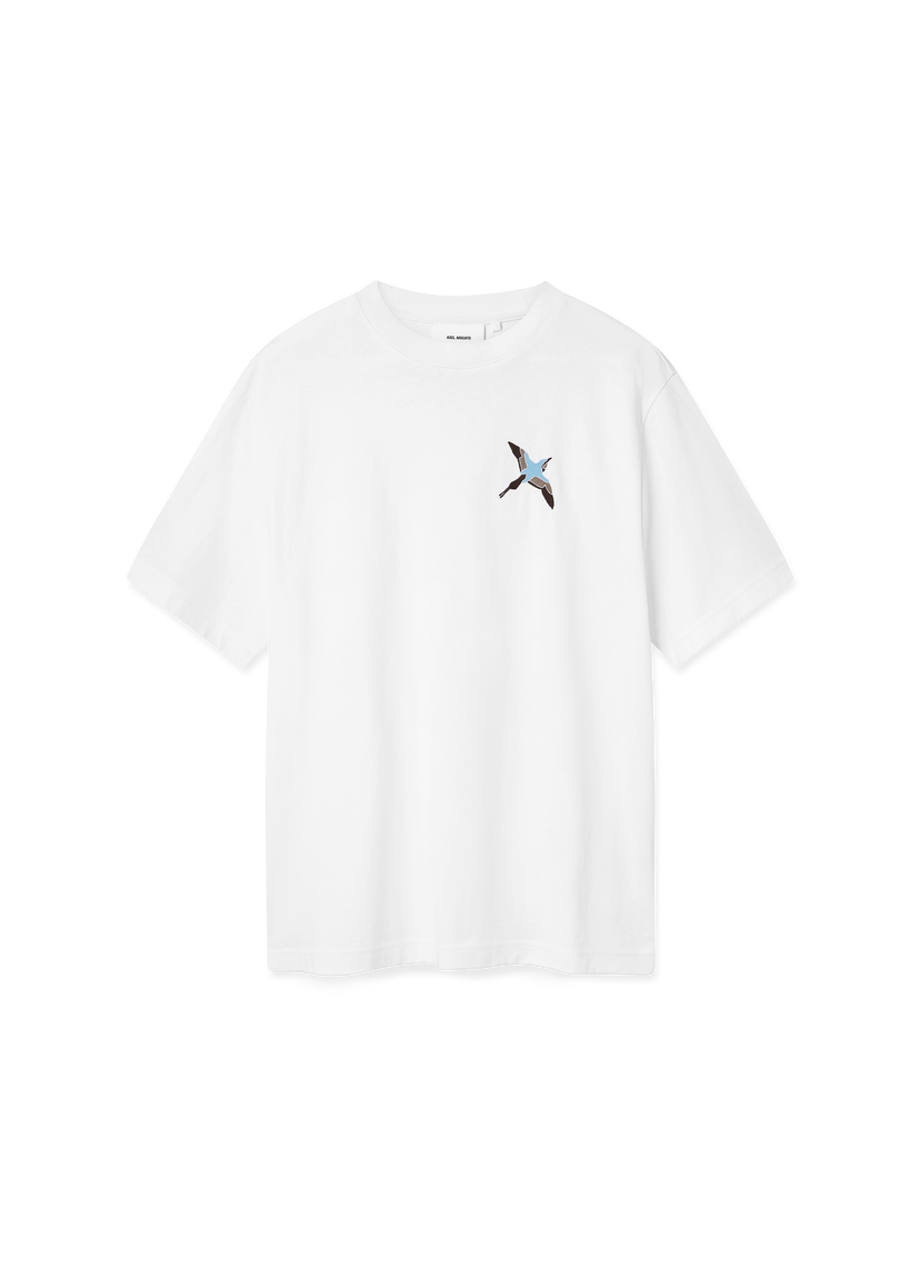 Тениска AXEL ARIGATO Micro Bee Bird Embroidered T-Shirt Бяло | A3464005