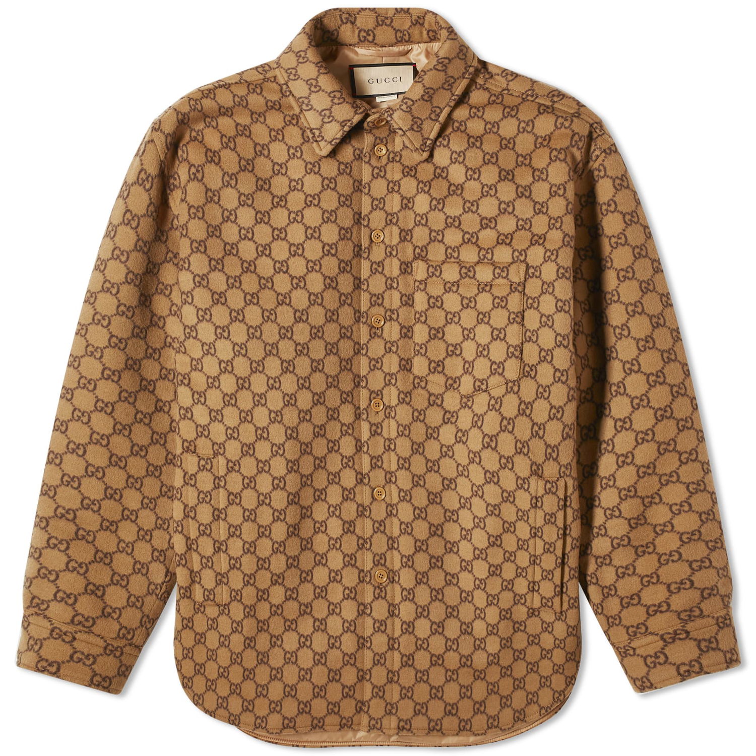 Риза Gucci GG Monogram Overshirt Бежово | 762183-ZAPDW-2378, 0