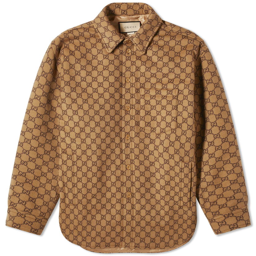 Риза Gucci GG Monogram Overshirt Бежово | 762183-ZAPDW-2378