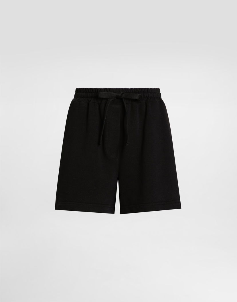 Къси панталони Dolce & Gabbana Dolce & Gabbana Fleece Shorts with Embroidery Черно | FTC90ZGDC9ZN0000