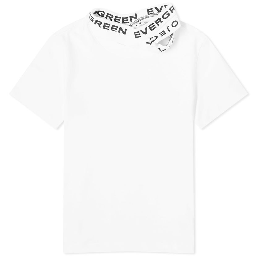 Тениска Y/PROJECT Fitted T-Shirt With Triple Collar Бяло | 104TO001-EOW