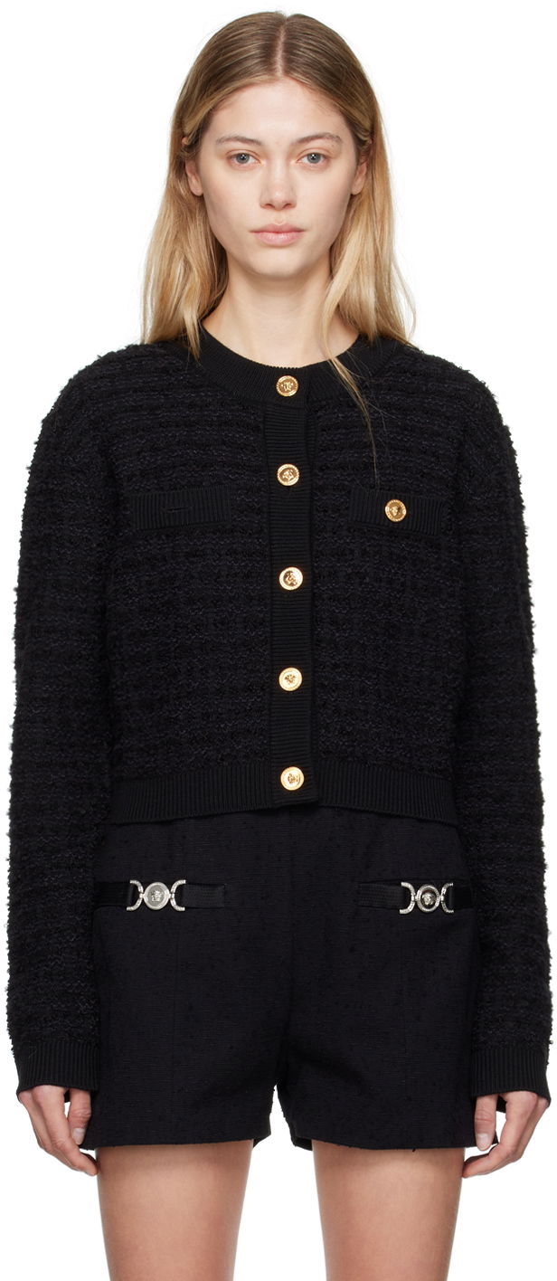 Яке Versace Black Cardigan Jacket Черно | 1011358_1A11290_1B000