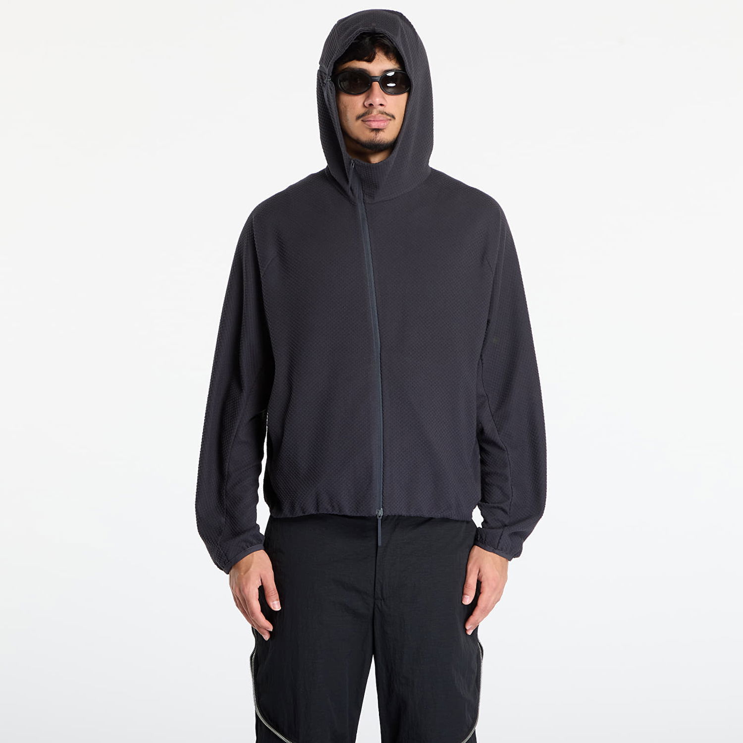 Суитчър Post Archive Faction (PAF) Textured Full-Zip Fleece Hoodie Черно | A1-100CC, 0