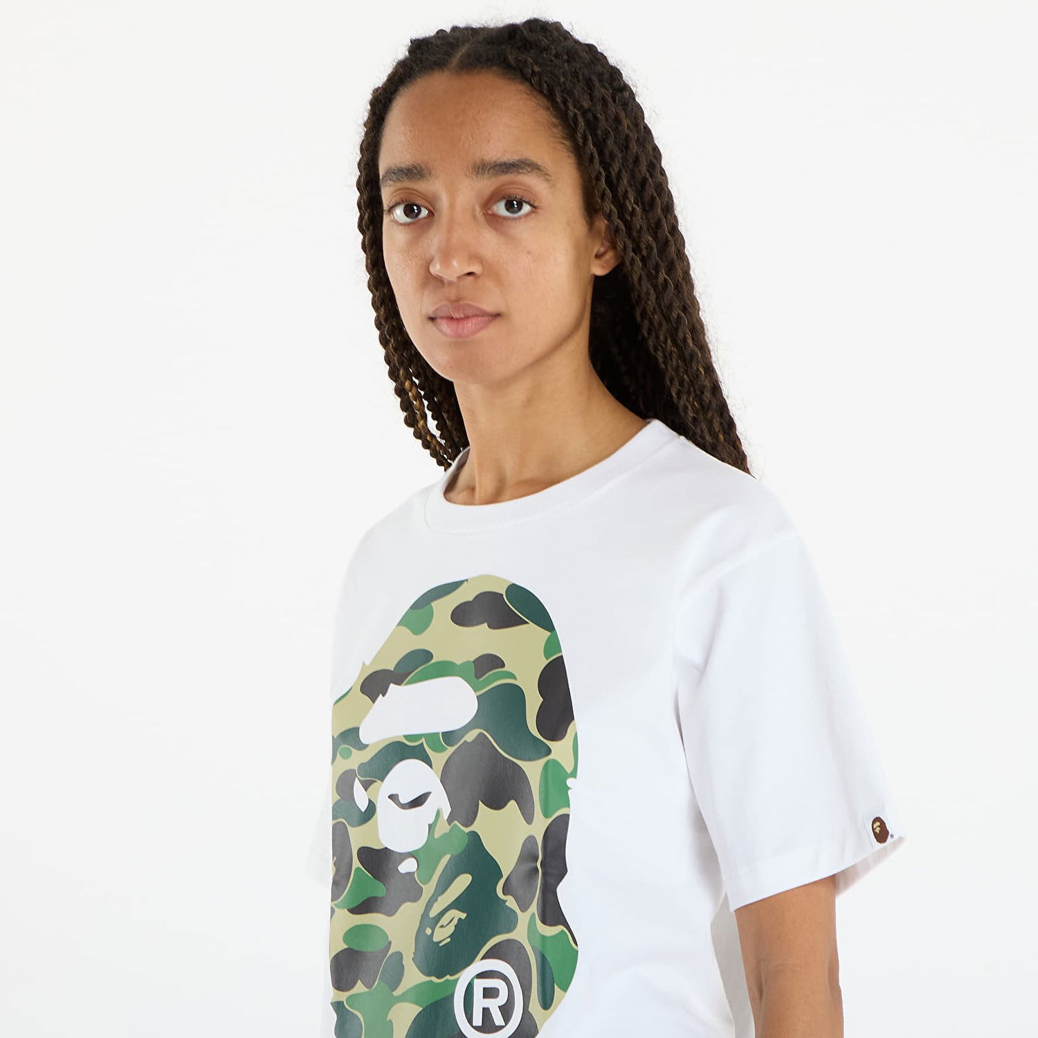 Тениска BAPE Abc Camo Big Ape Head Tee Бяло | 001TEL801006MWH0, 1