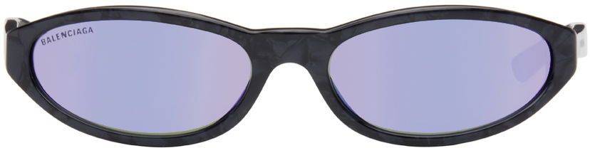 Слънчеви очила Balenciaga Purple Neo Round Sunglasses Черно | BB0007S-011