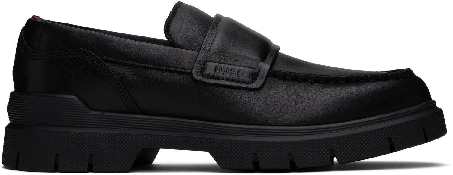 Кецове и обувки BOSS Hugo Double Stitching Loafers Черно | 50536158, 0