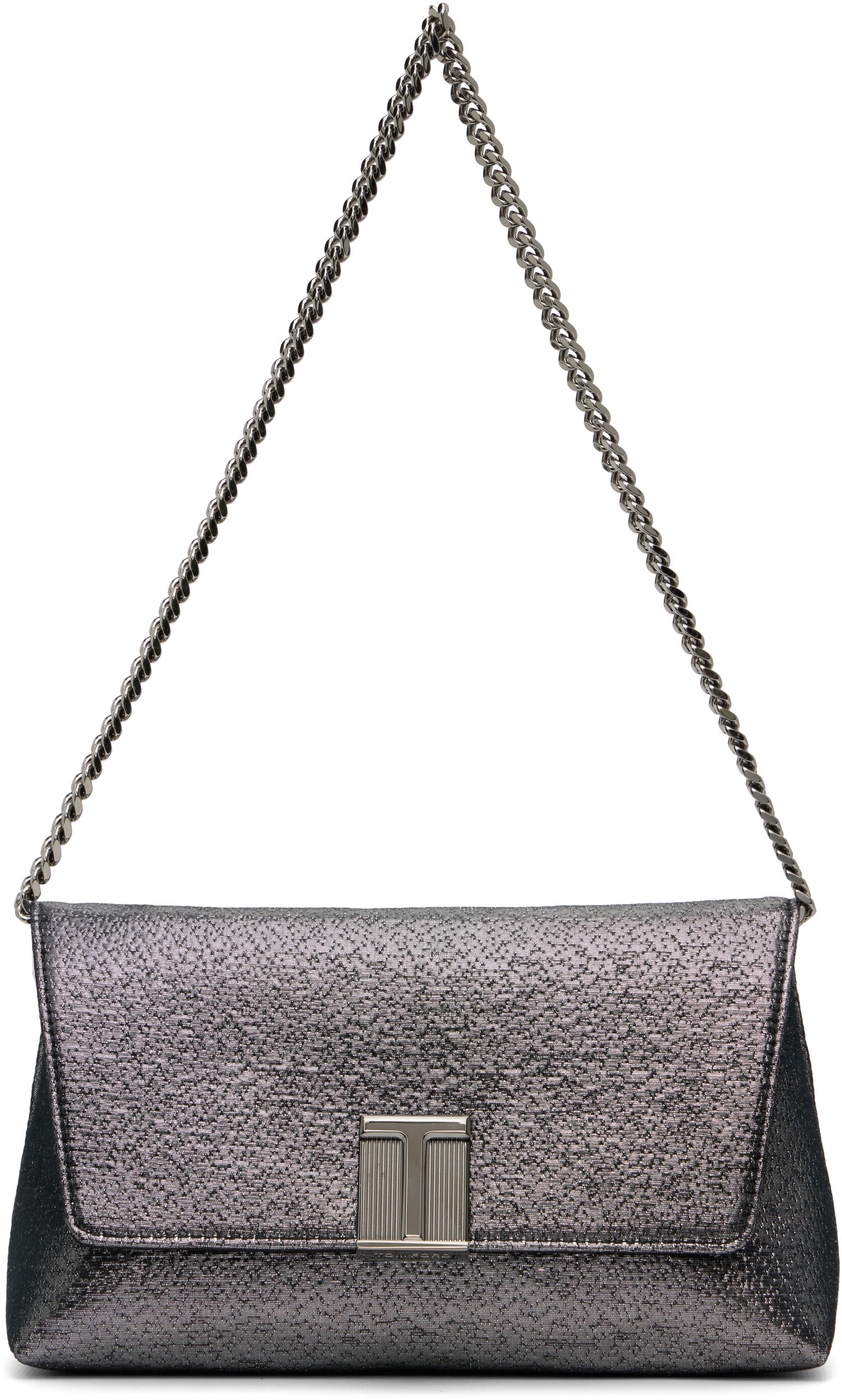 Дамска чанта Tom Ford TOM FORD Mini Nobile Hammered-Effect Fabric Bag Металик | L1886-TSY054A, 0