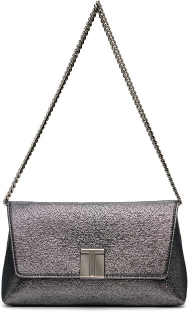 Дамска чанта Tom Ford TOM FORD Mini Nobile Hammered-Effect Fabric Bag Металик | L1886-TSY054A, 0