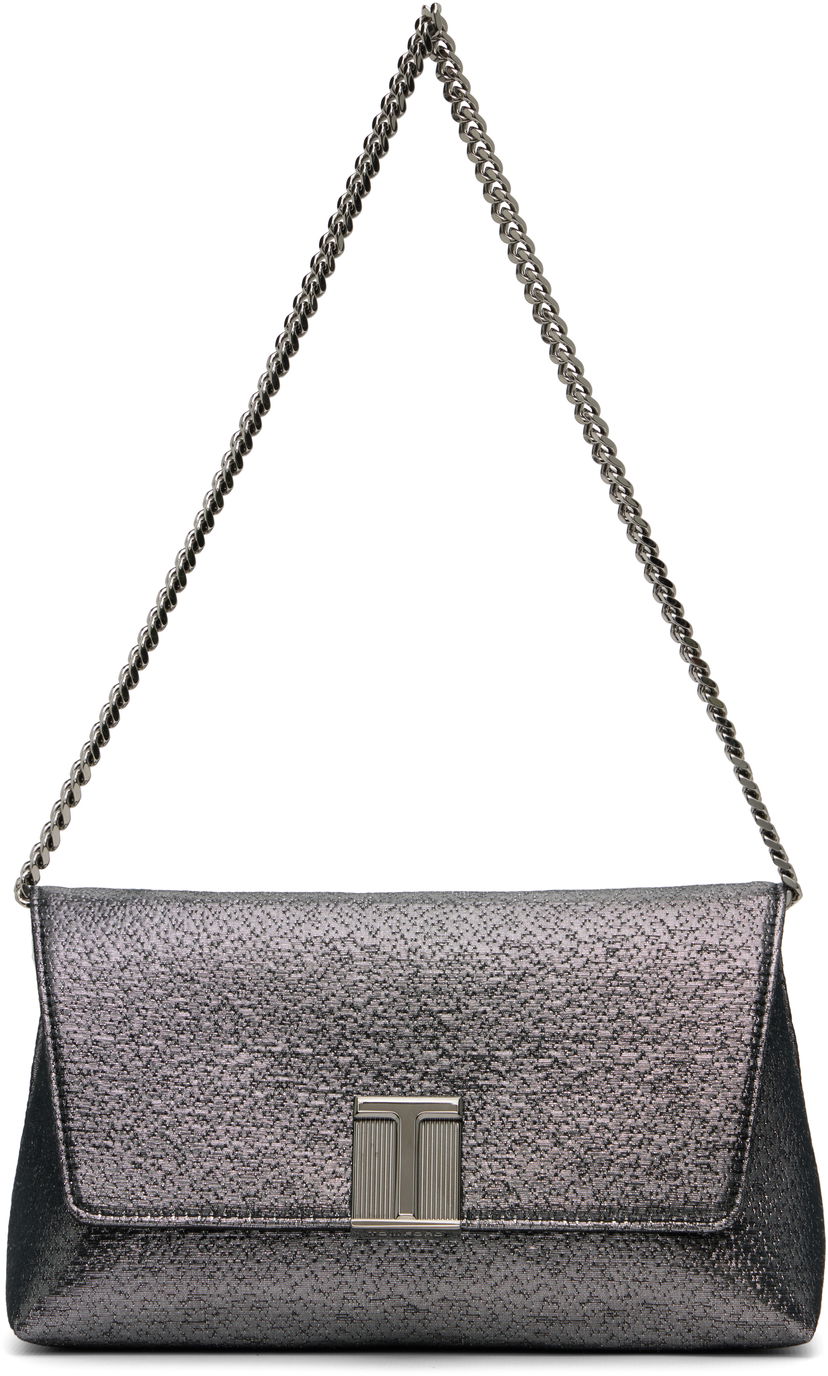 Дамска чанта Tom Ford TOM FORD Mini Nobile Hammered-Effect Fabric Bag Металик | L1886-TSY054A