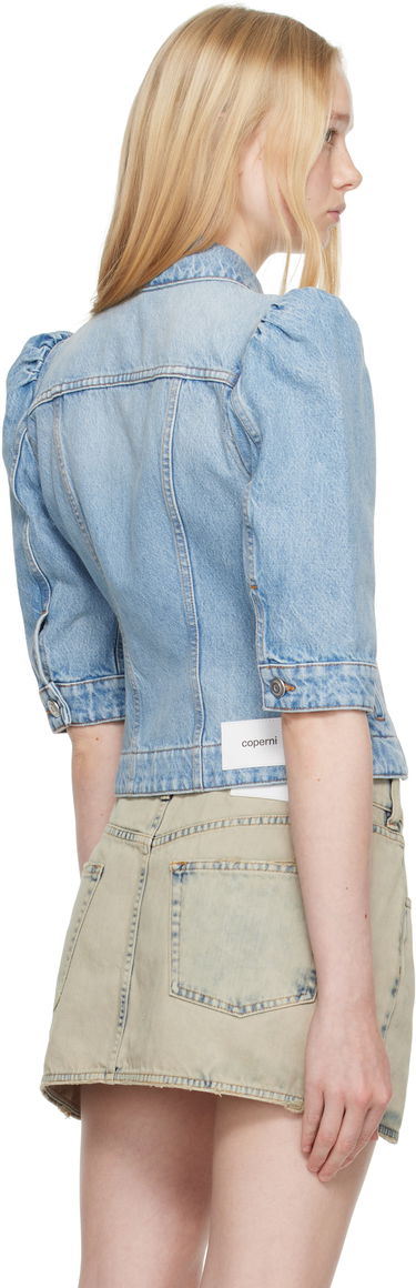 Яке Coperni Coperni Slim-Fit Cropped Denim Jacket Синьо | COPBL30F2020, 2