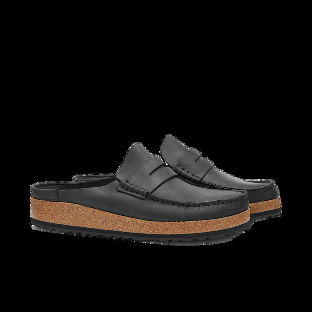 Naples Mule Black Oiled Leather