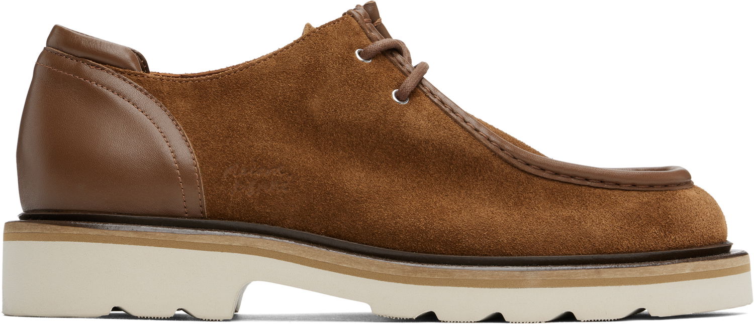 Кецове и обувки MAISON KITSUNÉ Suede Leather Derbys Кафяво | MM04302LS0001, 0