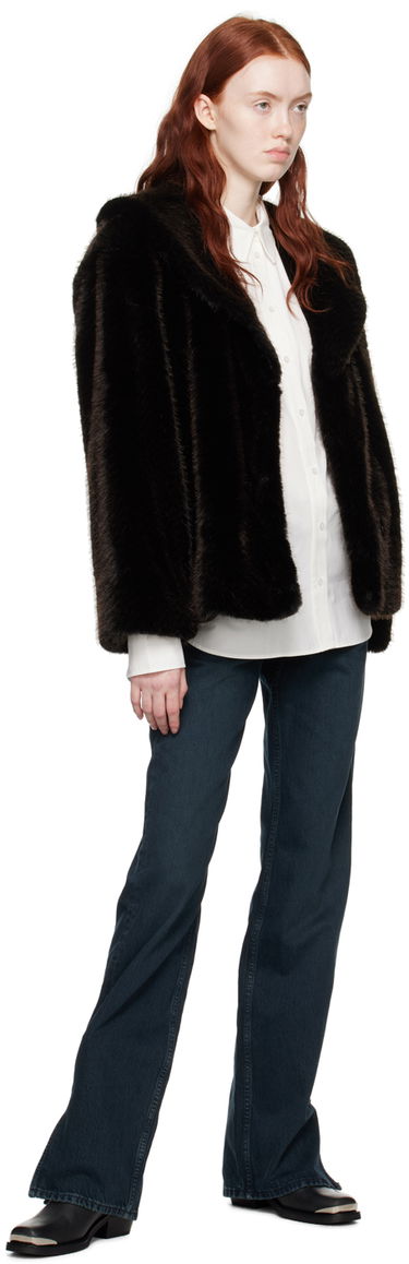 Яке Anine Bing Hilary Faux-Fur Jacket Черно | A-01-7167-077, 3