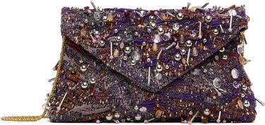 Дамска чанта Dries Van Noten Dries Van Noten Embellished Envelope Clutch Bag Лилаво | 251-011513-896, 0