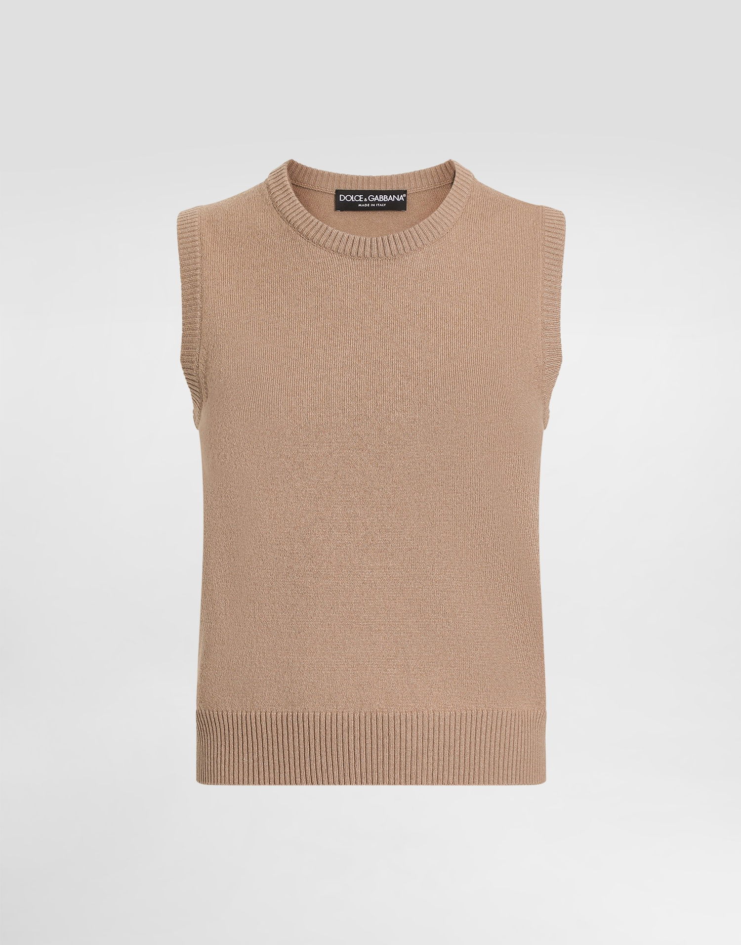 Пуловер Dolce & Gabbana Dolce & Gabbana Cashmere Sleeveless Sweater Бежово | FXT61ZJDVC2M2186, 0