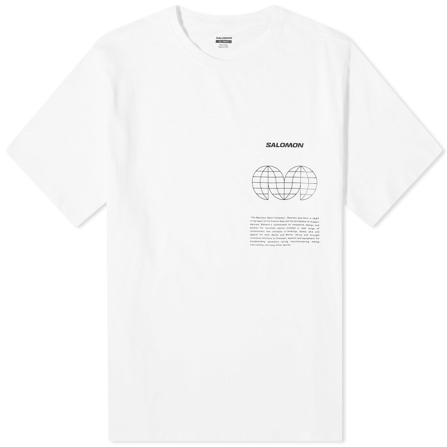 Тениска Salomon Men's Globe Graphic SS Tee White Бяло | LC2249100, 0