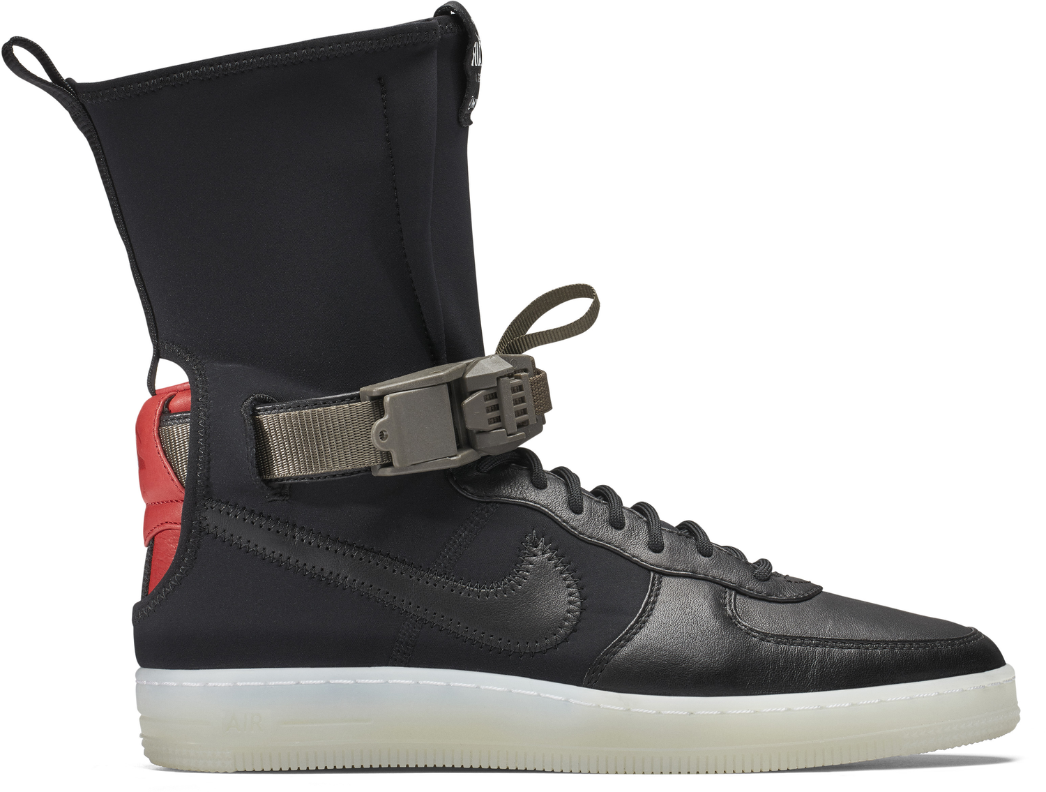 Кецове и обувки Nike Acronym x Air Force 1 Downtown Black Crimson Черно | 649941-006, 0