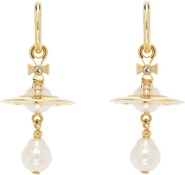Обеци Vivienne Westwood Vivienne Westwood Aleksa Pearl Drop Earrings Жълто | 6202016M-02R496-, 0