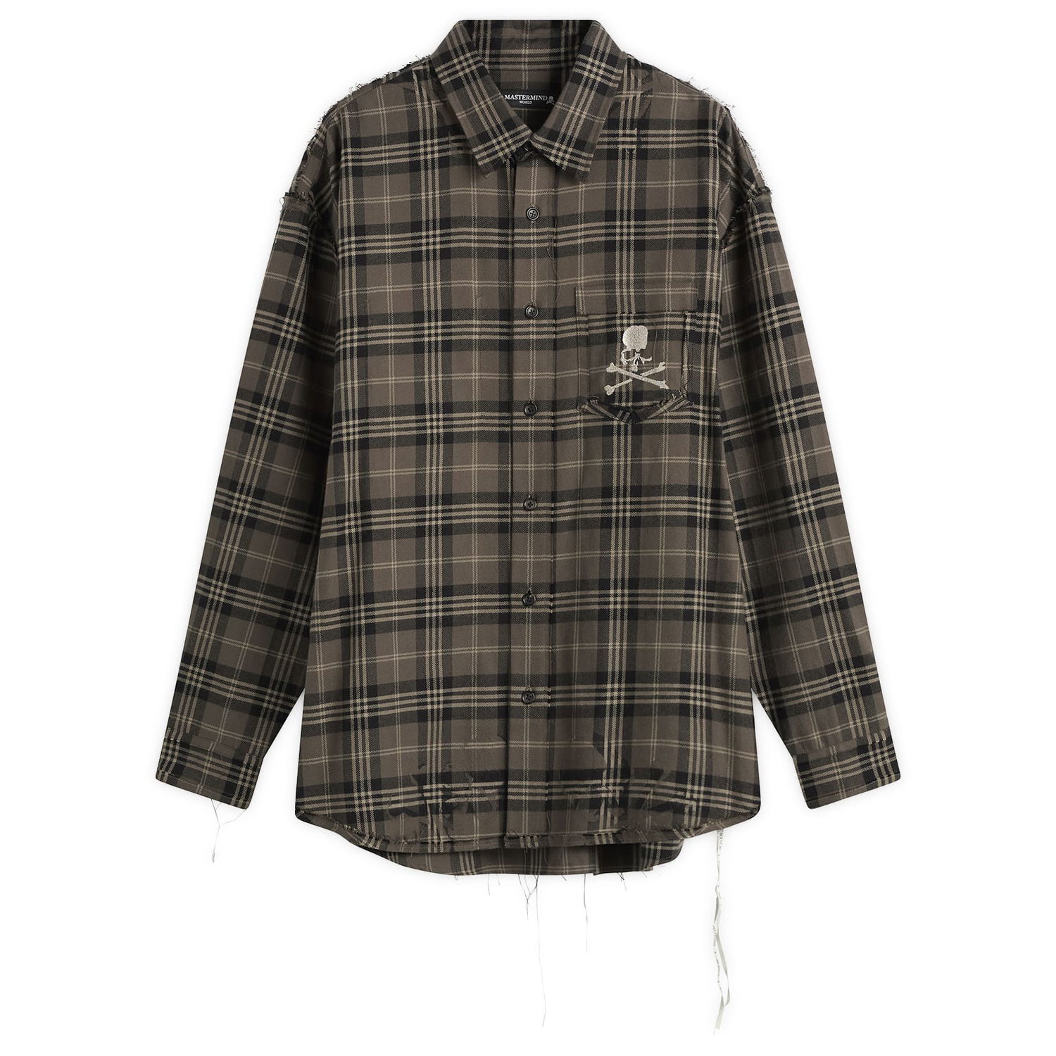 Риза Mastermind WORLD MASTERMIND WORLD Reversible Raw Edge Plaid Shirt Многоцветен | MW25S15-SH007-026, 0