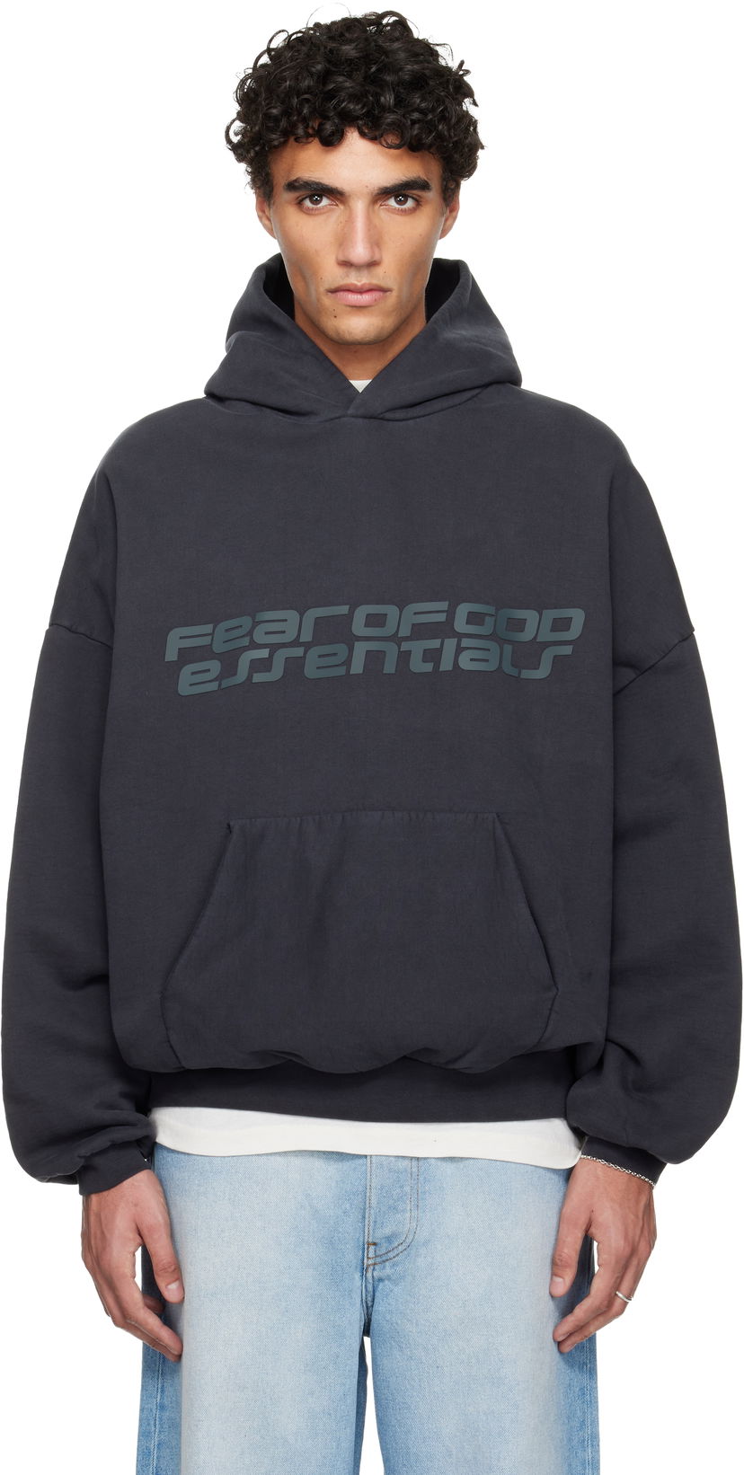 Суитчър Fear of God Fear of God ESSENTIALS Holiday Heavy Fleece 90s Hoodie Сиво | 192HO256564F