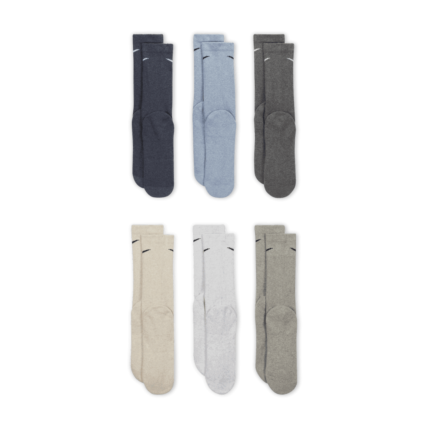 Чорапи Nike Everyday Plus Cushioned Training Socks (6 Pairs) Сиво | SX6897-901, 1