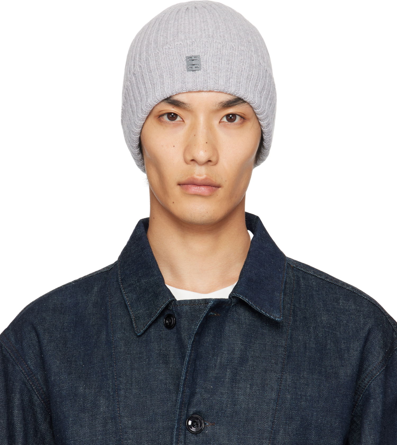 Шапка Givenchy Givenchy Ribbed Beanie Сиво | 710003976002-U7933, 0